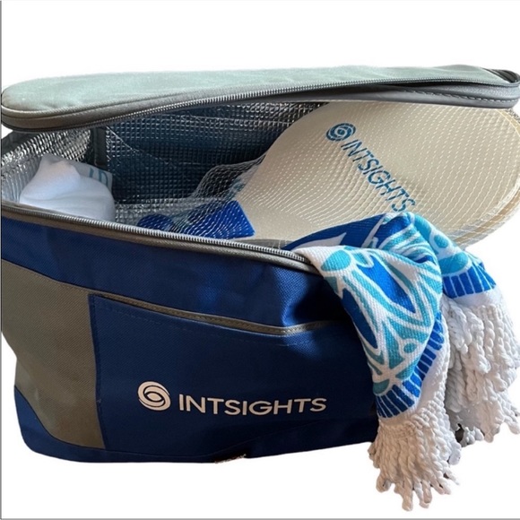 Mandala Round Fringe Towel, Paddle Racquets and Cooler - Picture 3 of 11